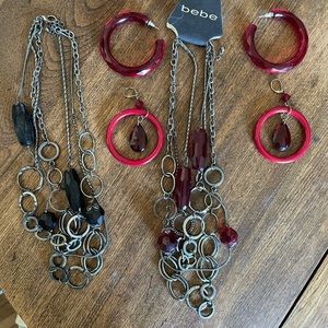 Collection of acrylic and metal jewellery